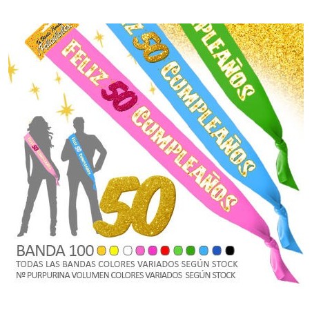 banda 50 cumpleanos fiesta 00962/100A50 8003558003693