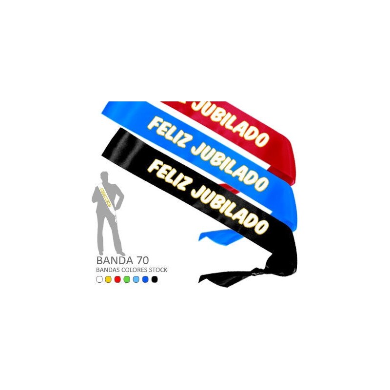 Banda feliz jubilado 7 cm ancho