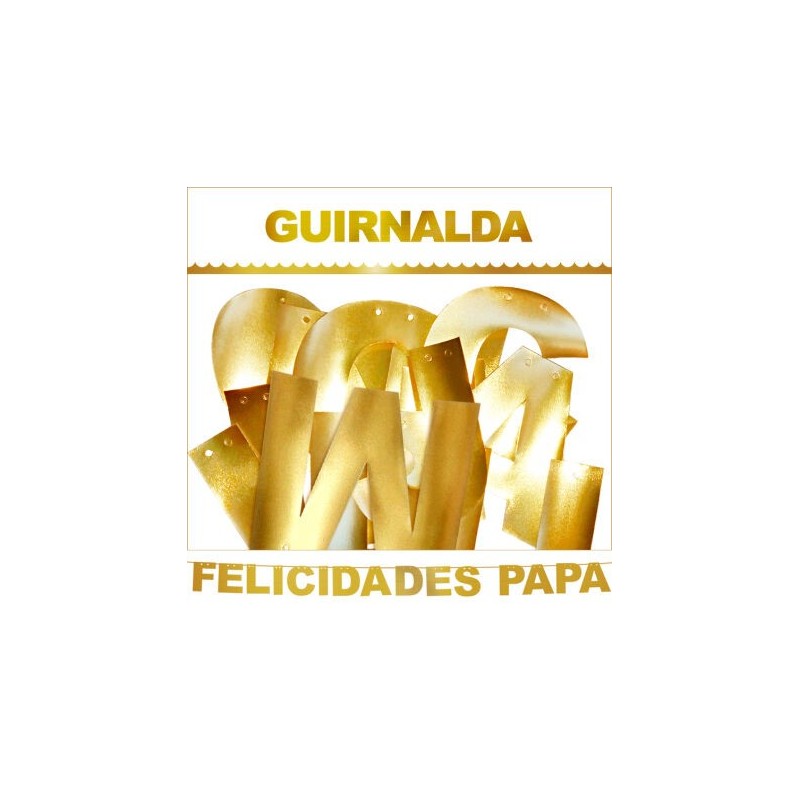 Guirnalda Felicidades Papa 3 metros