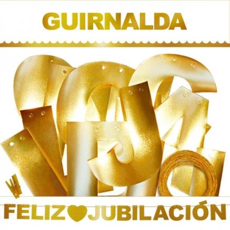 guirnalda feliz jubilacion 3 mt oro 00971/30 8003558003693