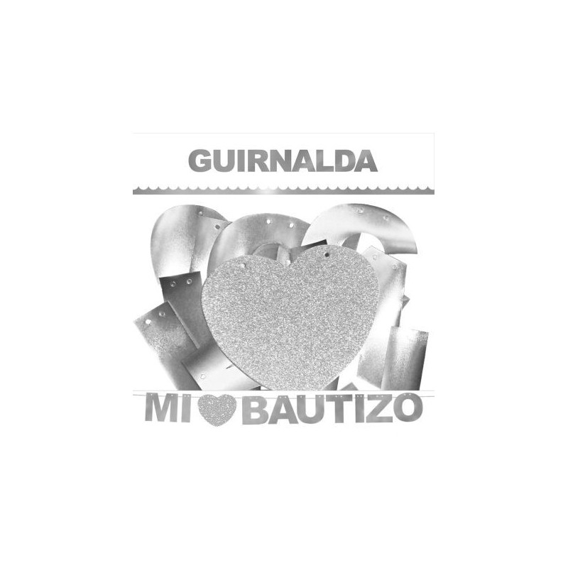 Guirnalda Mi Bautizo plata 3 metros