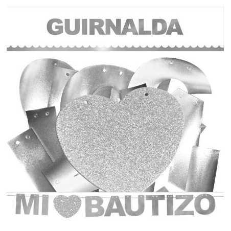 guirnalda mi bautizo plata 3 metros 00973/15MB 8003558003693