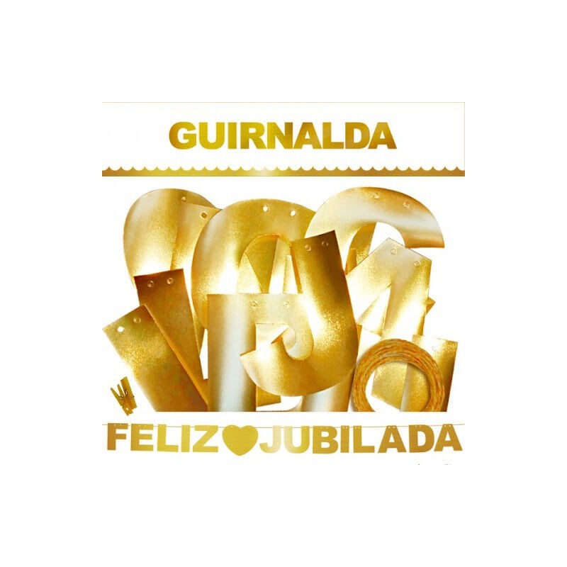 Guirnalda feliz jubilada 3 metros