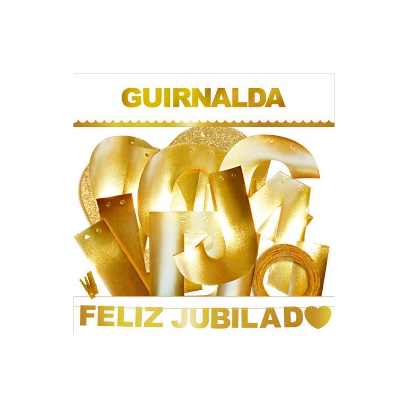 Guirnalda feliz jubilado 3 metros