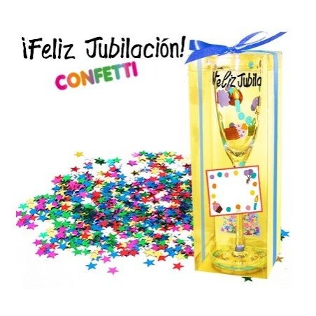 copa cristal para jubilacion con confeti 00995 03 8003558003693