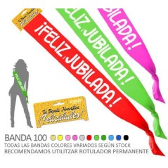 banda feliz jubilada 10 cm ancho jubilacion 00998 60 8003558003693