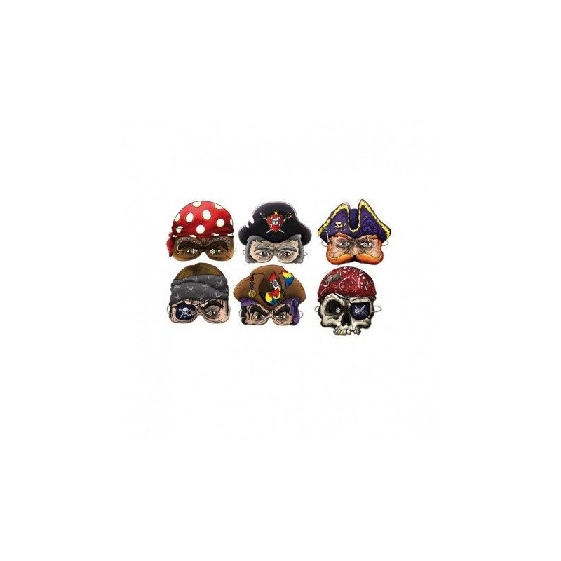 Caretas piratas 6 unidades