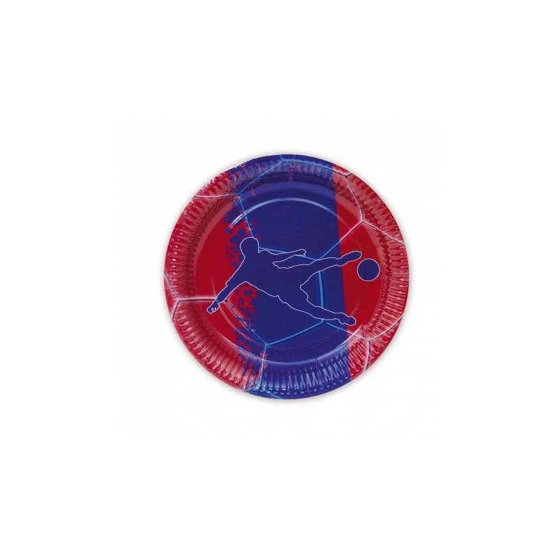 Platos blaugranas 8 uds de 23 cm