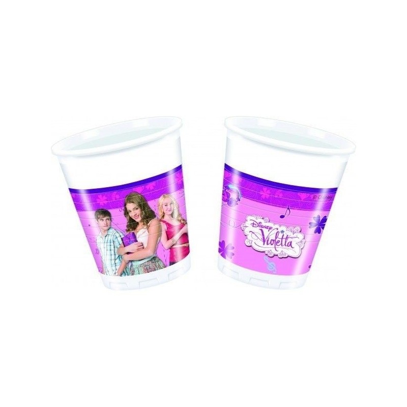 Vasos violetta 8 unidades