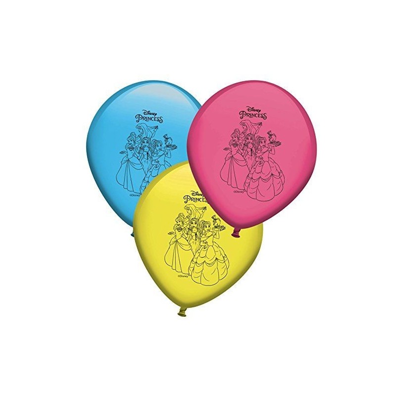 Globos princesas disney 8 uds de 23 cm