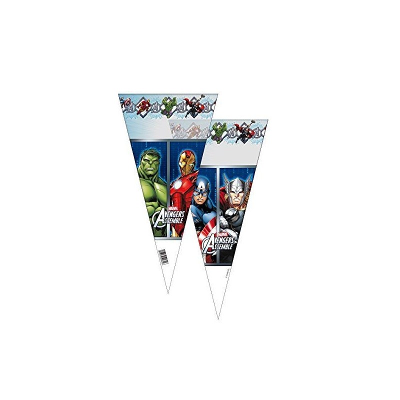 Bolsas cumpleaños cono Los Vegadores 6 uds