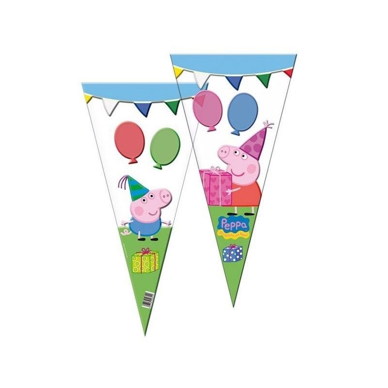 Bolsa cono cumpleaños  peppa pig