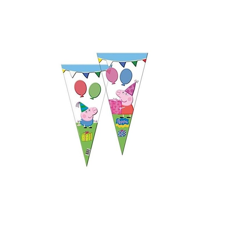 Bolsa gigante cono cumpleaños peppa pig 30x60