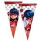Bolsas cono de cumpleaños ladybug unidad