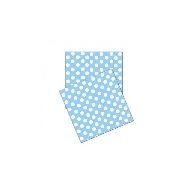 Servilletas azules lunares blancos 33x33 20 unidad