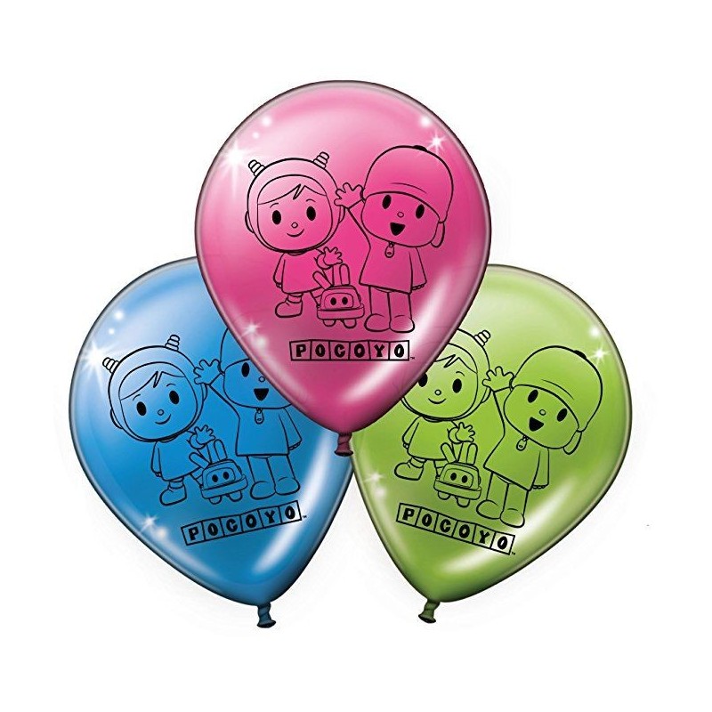 Globos pocoyo de latex 8 uds