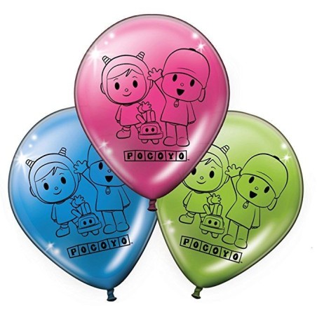 globos pocoyo de latex 8 uds 16001512 8003558003693