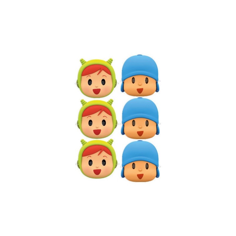 Caretas pocoyo y nina 6 uds de carton