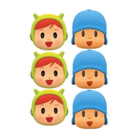 Caretas pocoyo y nina 6 uds de carton