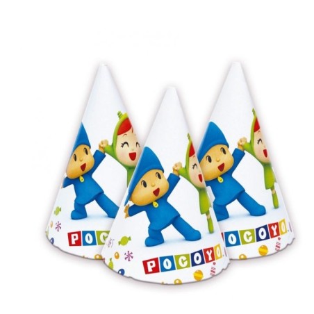 gorros cumpleanos pocoyo 6 uds 16001518 8003558003693