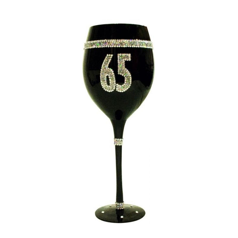 Copa de vino 65 cumpleaños o jubilacion estuche regalo
