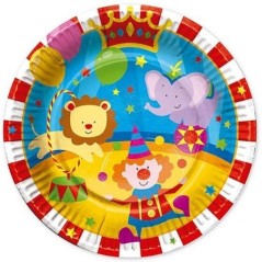 platos cumpleanos circo 6 uds 23 cm 57048 8003558034116
