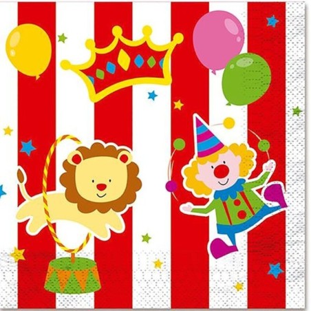 servilletas circo 12 uds 33 cm 57049 8003558034116
