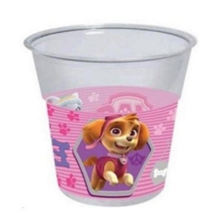 vasos patrulla canina rosa skye de 25 cl 7146 8003558034116