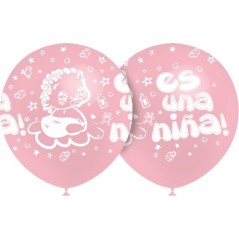 globos es una nina rosa 8 uds 30 cm 105p2819B8 8003558034116