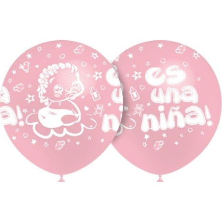 globos es una nina rosa 8 uds 30 cm 105p2819B8 8003558034116