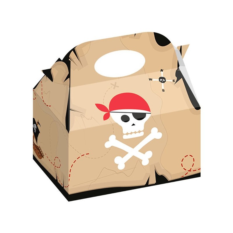 Cajitas regalo piratas 12 uds 16 cm