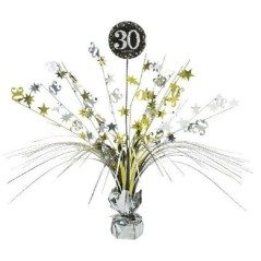 centro de mesa 30 cumpleanos decoracion oro negro 110295 8003558034116