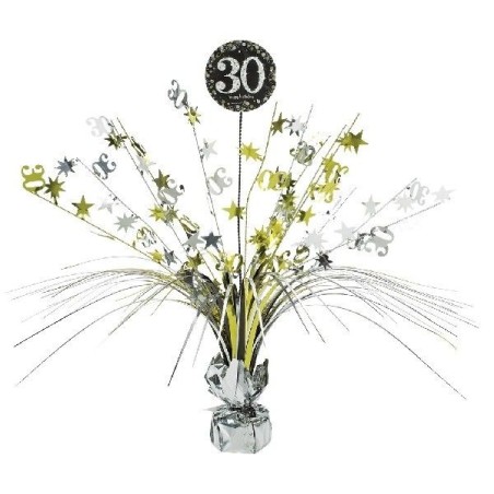 centro de mesa 30 cumpleanos decoracion oro negro 110295 8003558034116