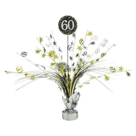 centro de mesa 60 cumpleanos oro y negro 110296 8003558034116
