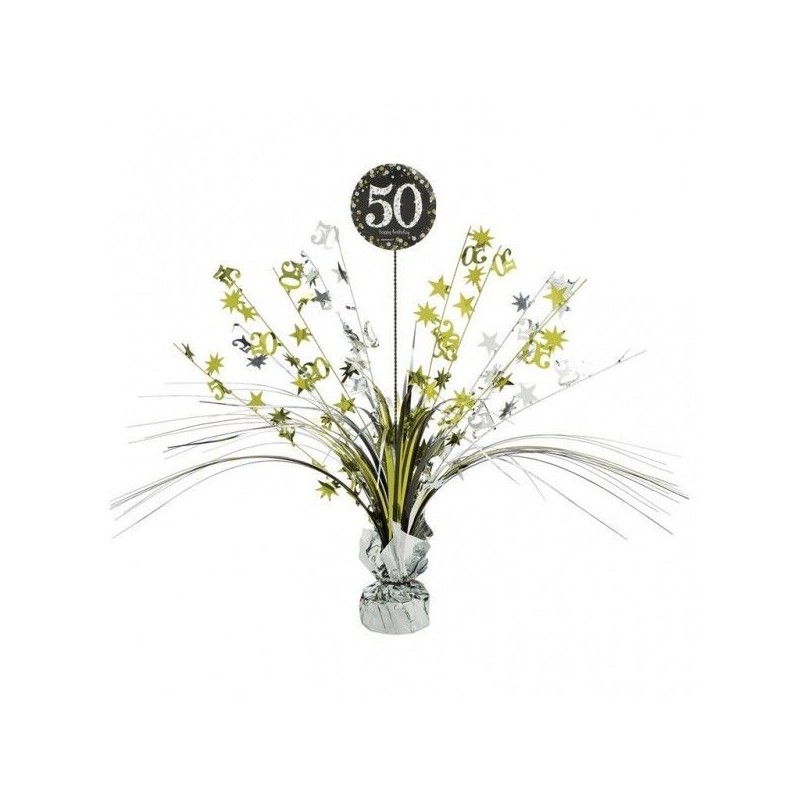 Centro de mesa 50 cumpleaños decoracio