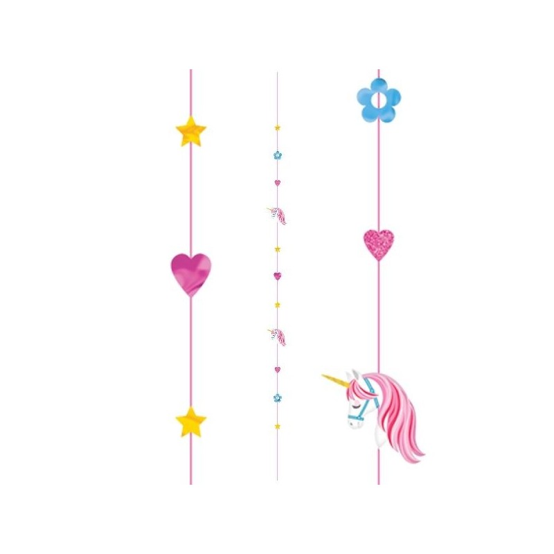 Tira unicornio decorativa para globos 182 cm
