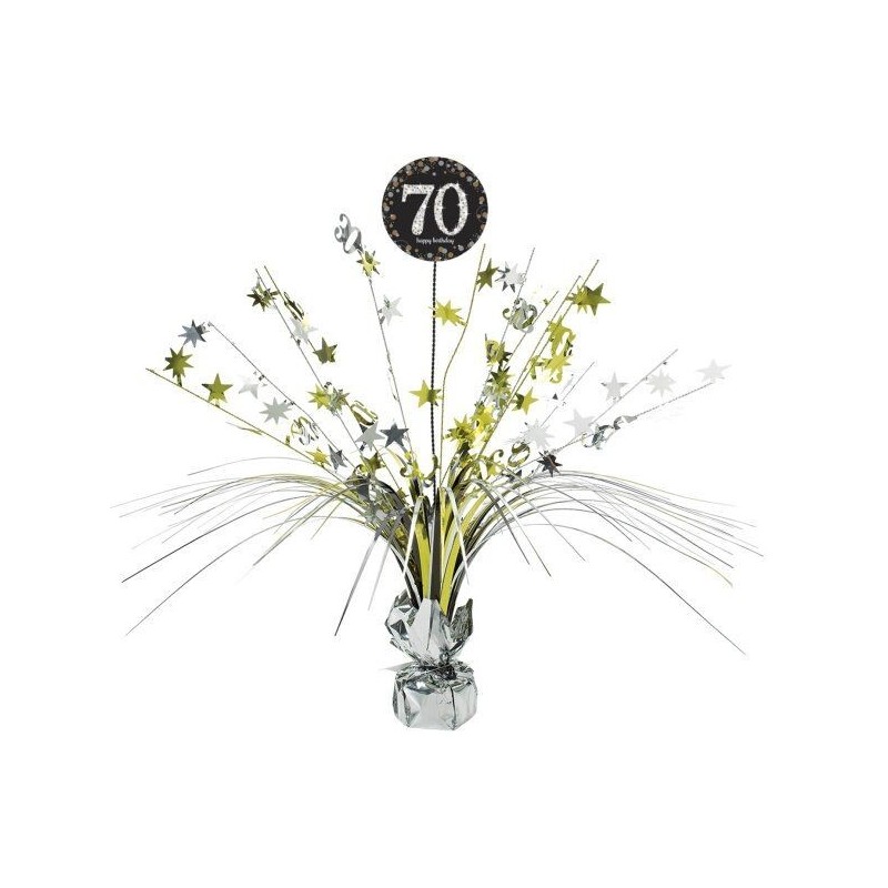 Centro de mesa 70 cumpleaños