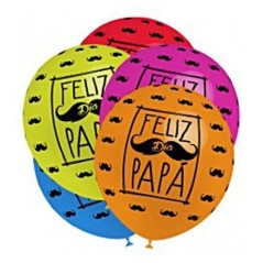 globos feliz dia papa 8 uds 30 cm 11263*8 8003558034116
