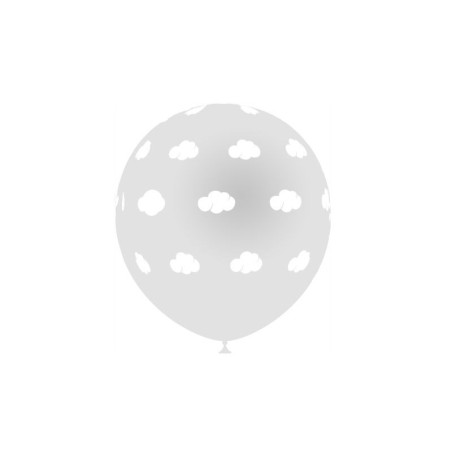 globos transparentes nubes blancas 8 uds 30 cm 112C0065*8 8003558034116