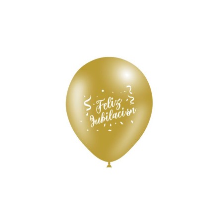 globos feliz jubilacion oro 8 uds 30 cm 112M94118*8 8003558034116