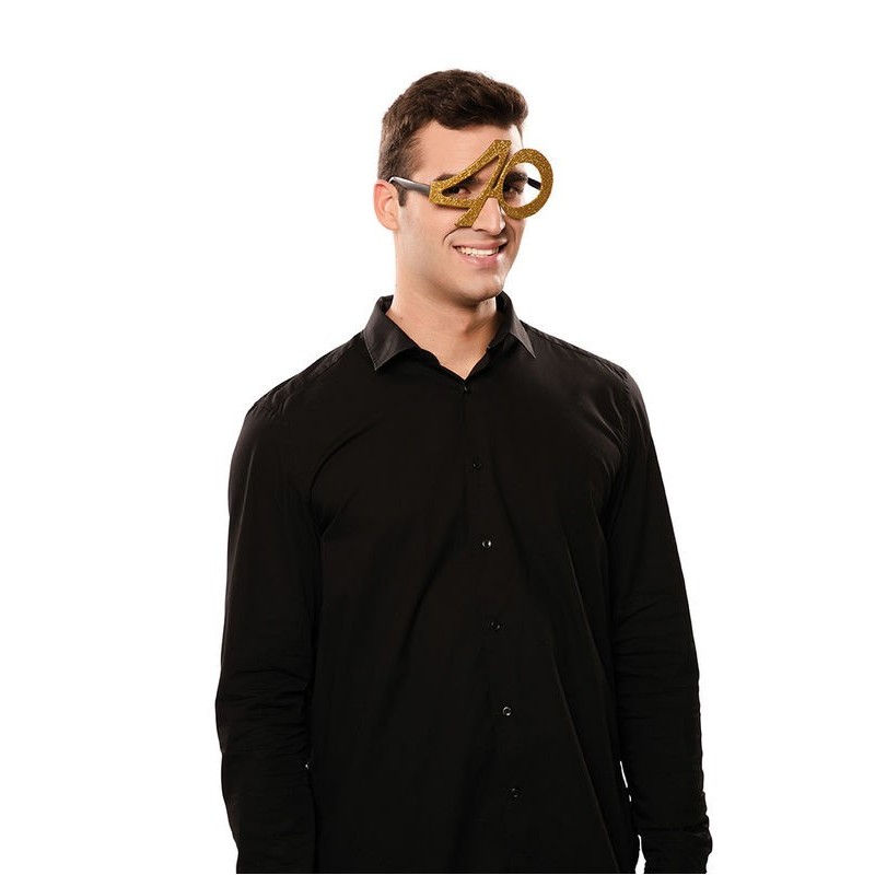 Gafas 40 cumpleaños oro