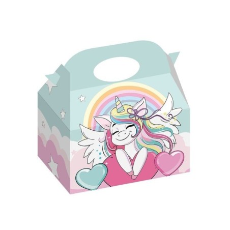 cajitas regalo chuches unicornio 12 uds 16x16x10 cm 118174 8003558034116