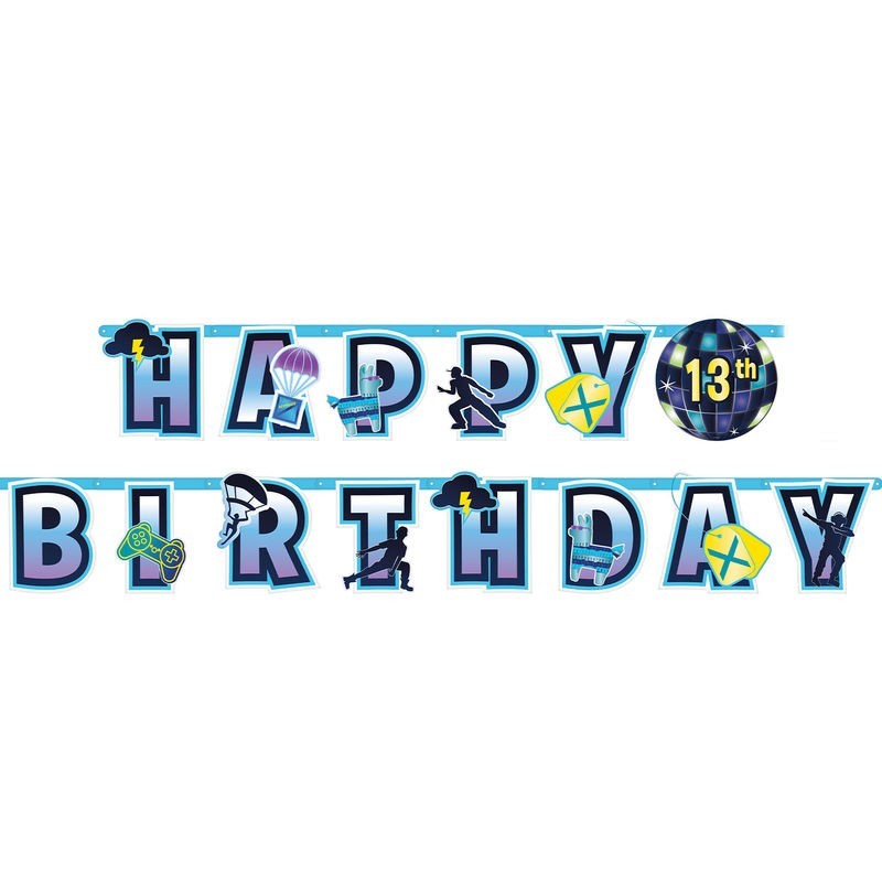 Banderin cumpleaños Battle Royal fornite