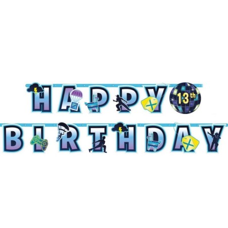 banderin cumpleanos battle royal fornite 122412 8003558034116