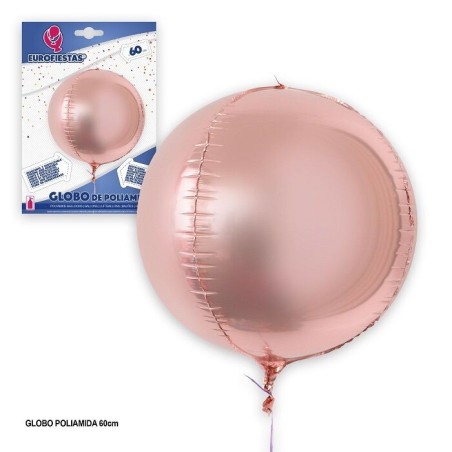 globo redondo 4d rosa dorado 60 cm 13641 8003558034116