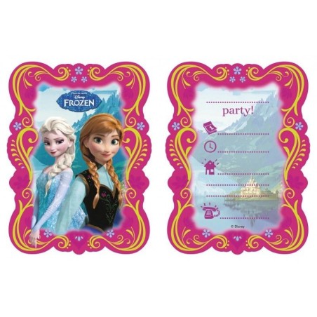 invitaciones de cumpelanos de frozen 6 unidades 16208 8003558034116