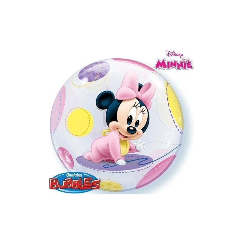 Globo minney mouse bebe burbuja transparente