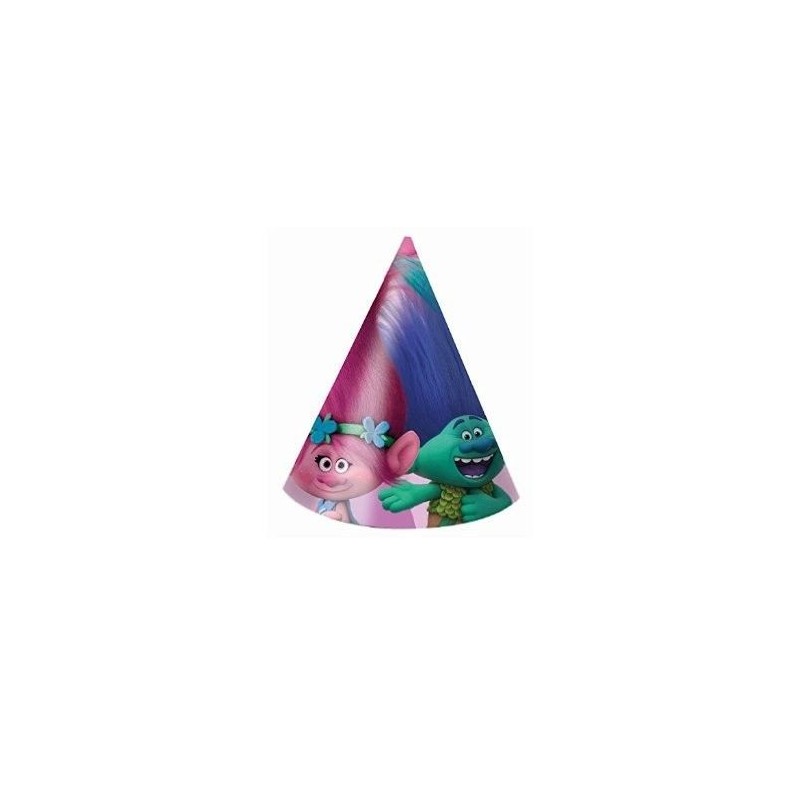 Sombreros trolls 6 unidades gorros cumpleaños
