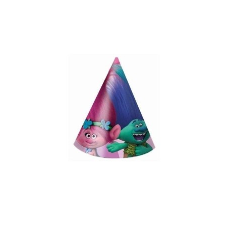 sombreros trolls 6 unidades gorros cumpleanos 16577 8412345010224