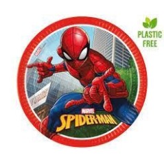 platos spiderman cumpleanos 8 uds 23 cm 16921 8412345010224